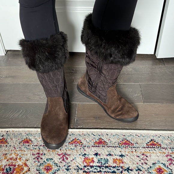 HOST PICK!!!  Coach suede and fur boots - Picture 2 of 10